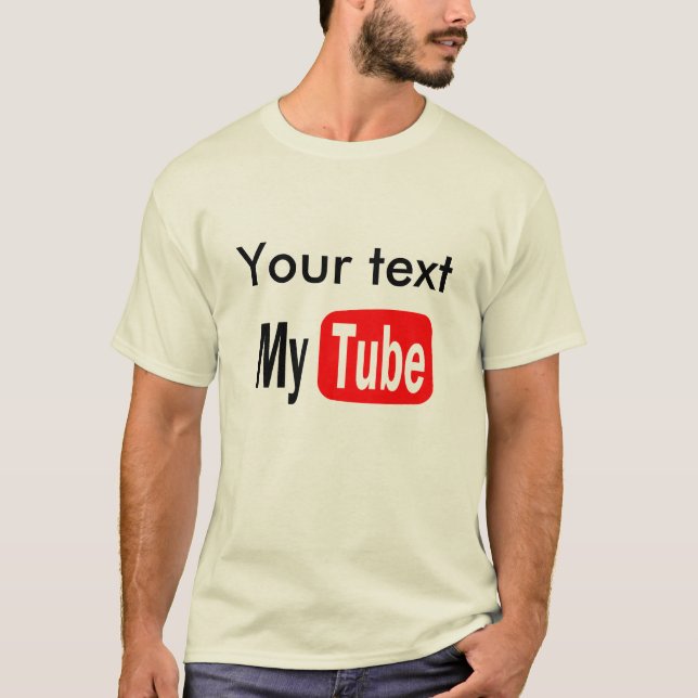 Camiseta O modelo engraçado de YouTube, fá-lo você mesmo, (Frente)