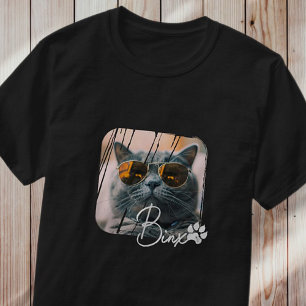 Camiseta O moderno e simples nome e fotografia do som Legal
