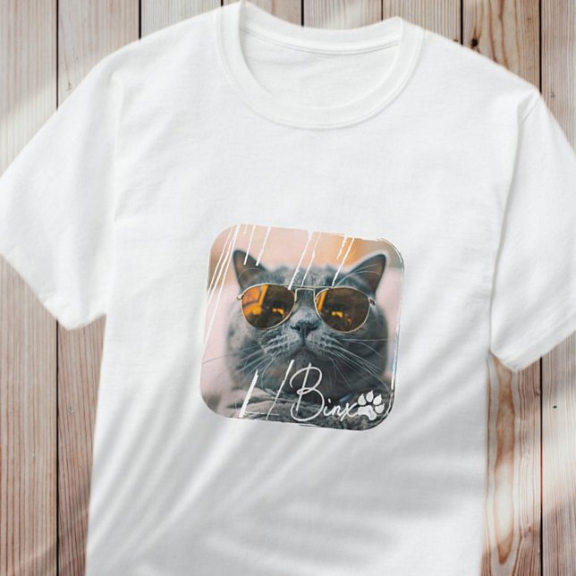 Camiseta O moderno e simples nome e fotografia do som Legal (Criador carregado)