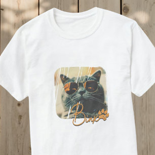Camiseta O moderno e simples nome e fotografia do som Legal