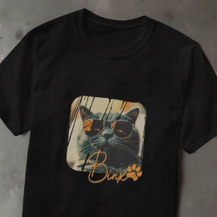Camiseta O moderno e simples nome e fotografia do som Legal