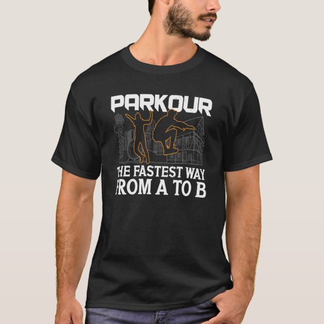 Camiseta O modo mais rápido de um a b para os traçadores e  (Frente)