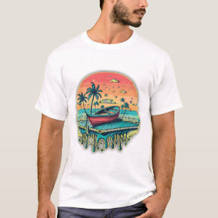 Camiseta "O momento tranquilo da natureza no pôr do sol"