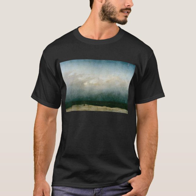 Camiseta O Monge pelo Mar de Caspar David Friedrich (Frente)