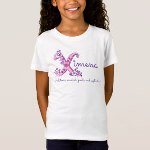 Camiseta O monograma conhecido do significado das meninas X