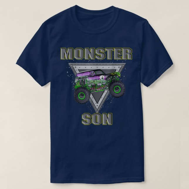 Camiseta O Monster Truck Son Monster Truck É O Meu Caminhão (Frente do Design)