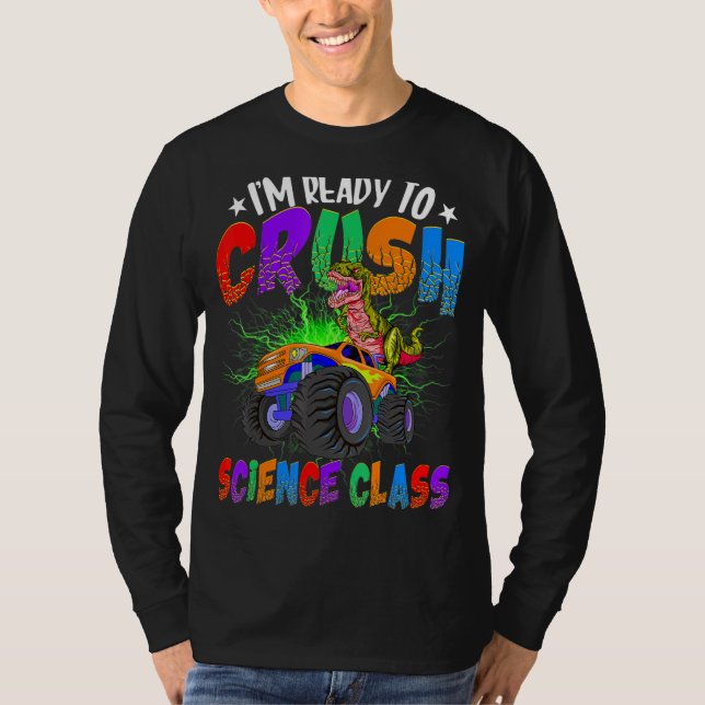 Camiseta O Monstro Dinossauro da Classe Crush Science Volta (Frente)