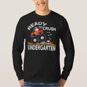 Camiseta O Monstro Do Jardim De Infância Esmaga Caminhões D