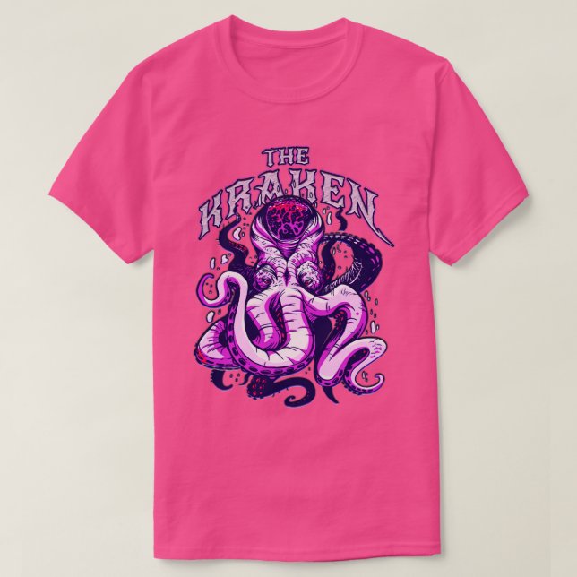 Camiseta O monstro do mar Kraken - As ruas de mitologia gre (Frente do Design)
