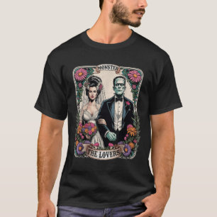 Camiseta O Monstro Frankenstein E A Noiva Os Amantes Taro