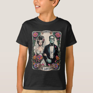 Camiseta O Monstro Frankenstein E A Noiva Os Amantes Taro