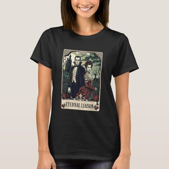 Camiseta O Monstro Frankenstein e Noivos Tarot Ca (Frente)