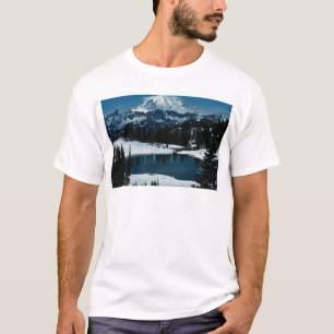 Camiseta O Monte Rainier, estado de Washington, inverno dos