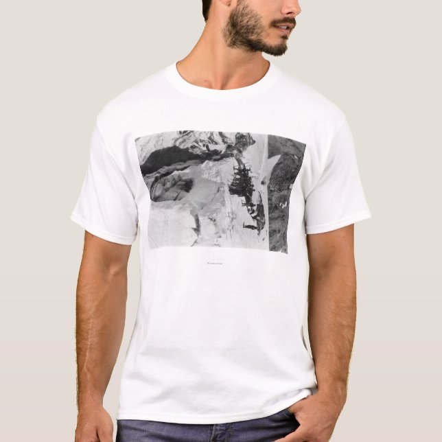 Camiseta O Monte Rainier, montanhistas da geleira de WA (Frente)