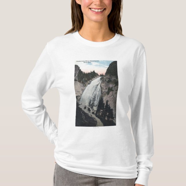 Camiseta O Monte Rainier, Washington - ideia de quedas de (Frente)
