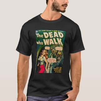Camiseta O Morto que anda vintage em quadrinhos de terror