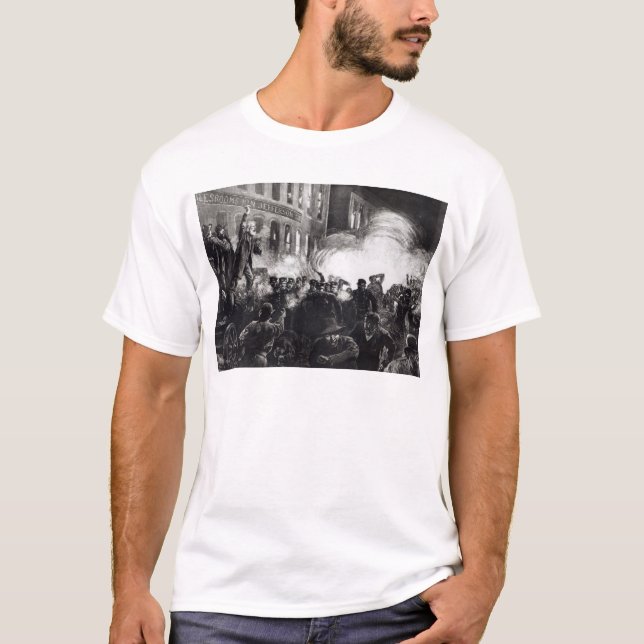 Camiseta O motim do anarquista em Chicago (Frente)