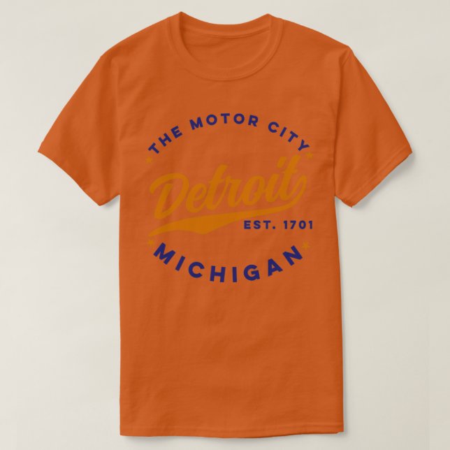 Camiseta O Motor City Detroit (Frente do Design)