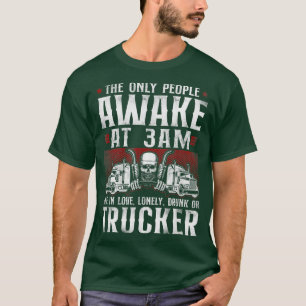 Camiseta O Motorista De Caminhão Do Caminhão Vintage As Úni