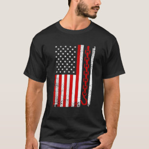 Camiseta O Motorista De Caminhão Dotado Homens E EUA Bandei