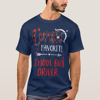Camiseta O motorista de ônibus escolar favorito do Cupid é 