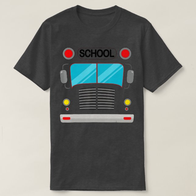 Camiseta O motorista do ônibus escolar Figurina Halloween A (Frente do Design)