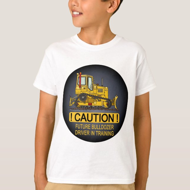 Camiseta O motorista futuro da escavadora da escavadora (Frente)