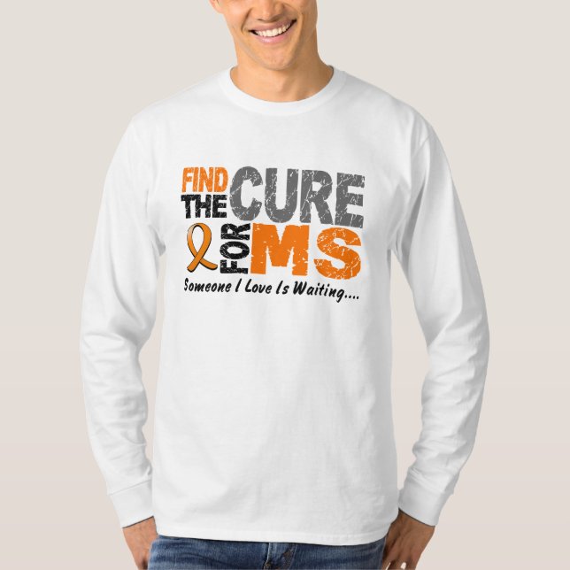 Camiseta O MS da esclerose múltipla encontra a cura 1 (Frente)