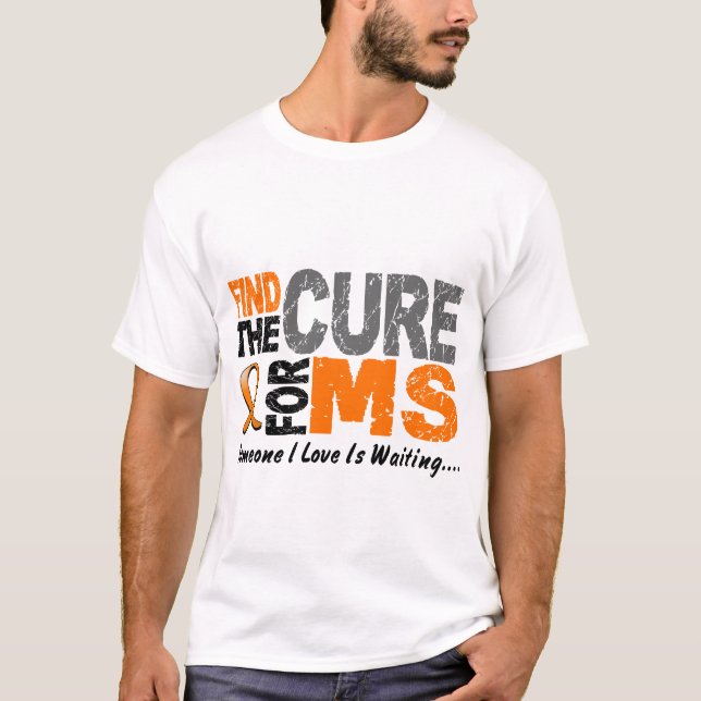 Camiseta O MS da esclerose múltipla encontra a cura 1 (Frente)