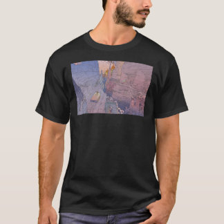 Camiseta o mundo de edena, montanha, penhasco, monumental,c