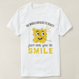 Camiseta "O Mundo Desdobra Sua Beleza" Folha Amarela Sorrid