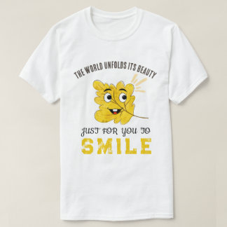 Camiseta "O Mundo Desdobra Sua Beleza" Folha Amarela Sorrid