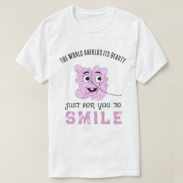 Camiseta "O Mundo Desdobra Sua Beleza" Folha Sorridente Rox
