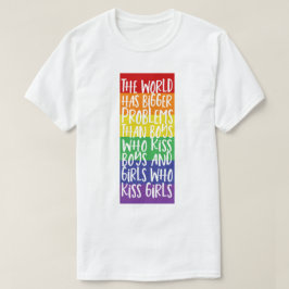 Camiseta O Mundo do Arco-Íris orgulho gay tem maiores probl