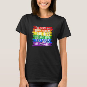 Camiseta O Mundo do Orgulho Comunitário Lgbt Tem Problemas
