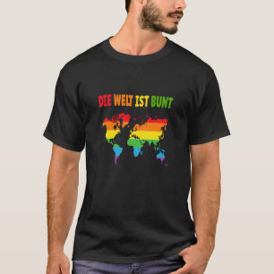 Camiseta O mundo é colorido! Amor Gay Bisexual Gay LGBT
