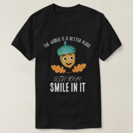 Camiseta "O Mundo é Melhor Com o Seu Sorriso" Amendoeira So