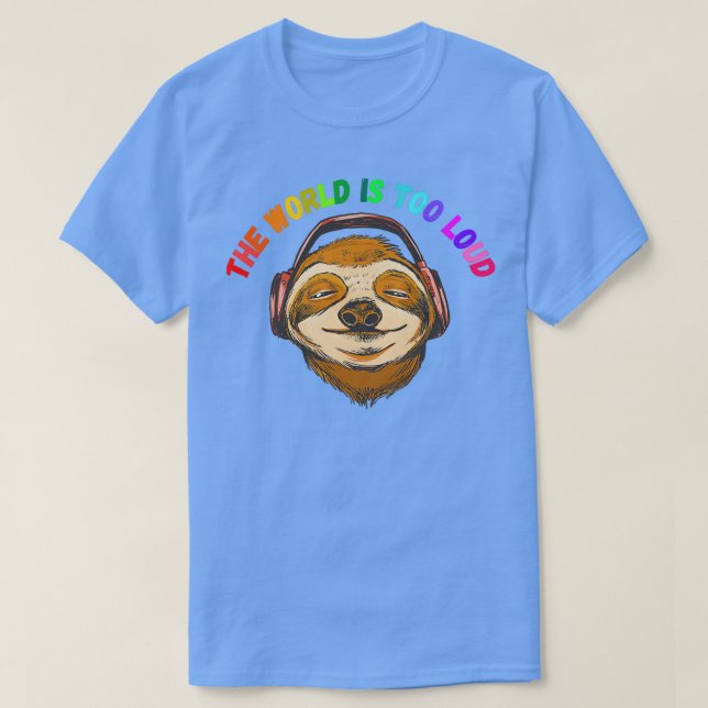 Camiseta O mundo é muito alto a despertar o autismo (Frente do Design)
