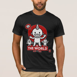 Camiseta O Mundo É Um Monstro Unicórnio Absurdo Engraçado E