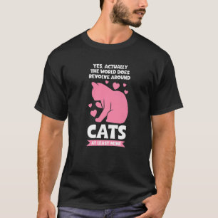 Camiseta O mundo gira em torno de gatos Cat