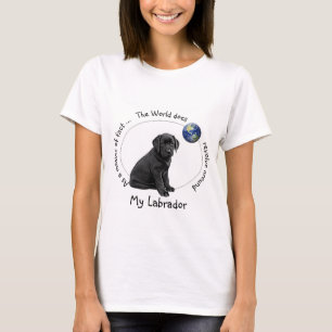 Camiseta O mundo gira em torno de Meu Labrador
