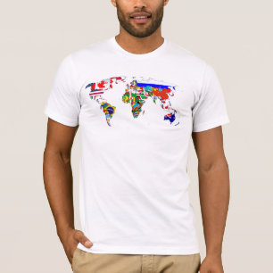 Camiseta O mundo nas bandeiras