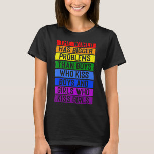 Camiseta O mundo tem maiores problemas na Lgbt Community Ga