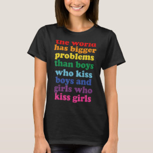 Camiseta O mundo tem maiores problemas na Lgbt Community Ga