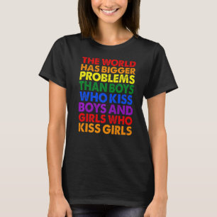Camiseta O mundo tem maiores problemas no Rainbow LGBT Prid