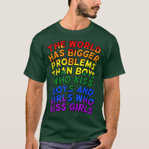 Camiseta O Mundo Tem Problemas Maiores Gay LGBTQ Pride Mês