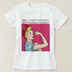Camiseta O músculo da consciência do cancer e pôde c SRF