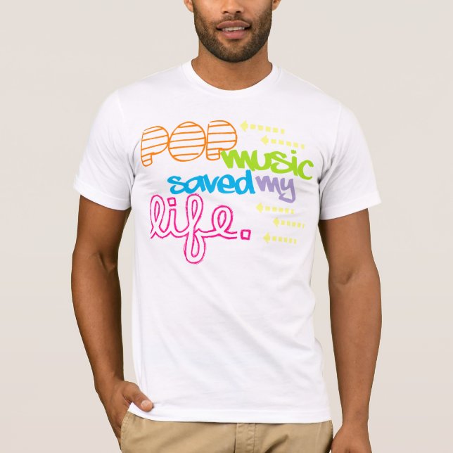 Camiseta O musica pop salvar minha vida (Frente)