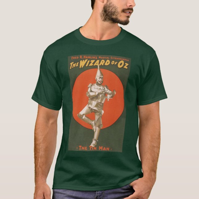 Camiseta O Musical de mágico de Oz - homem da lata (Frente)