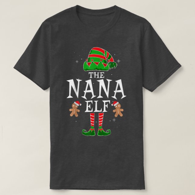 Camiseta O Nana Elf Group Matching Family Christmas Grand (Frente do Design)